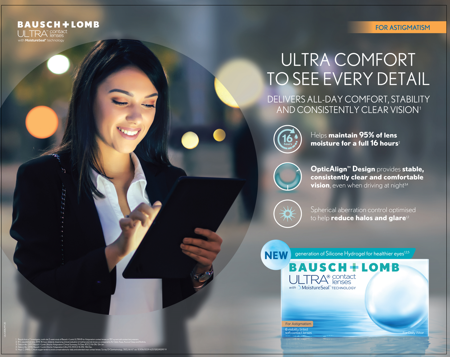 Bausch & Lomb Ultra Toric for Astigmatism (Monthly / 6 Lenses)